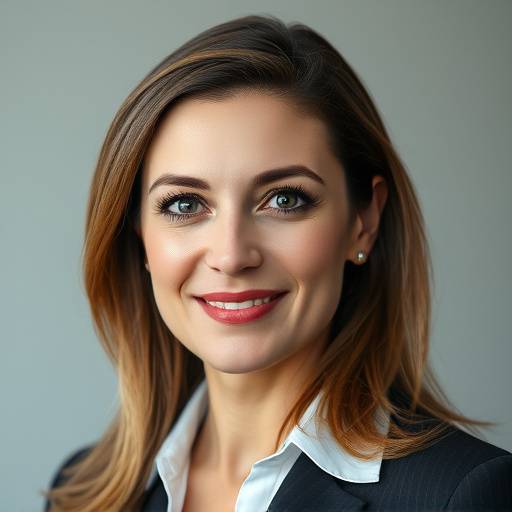 Portrait of Anya Petrova, CEO of Aurora Studios.