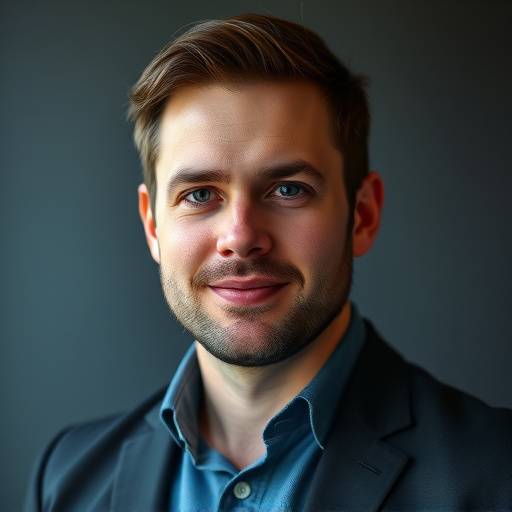 Portrait of Dimitri Volkov, Lead Developer at Aurora Studios.